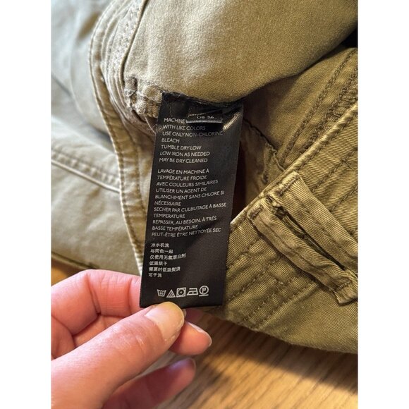 Anthropologie Women  Austen Embroidered Green Floral Cargo Skinny Pants Size 26 - Picture 13 of 16